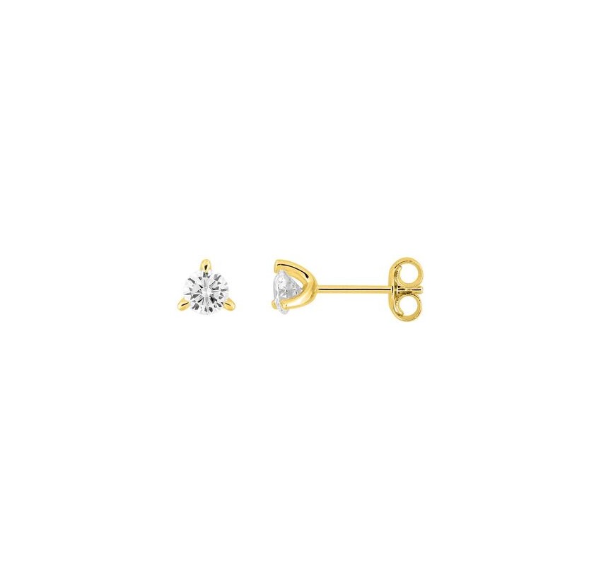 PENDIENTES ORO 9K DIAMANTE SYNT. 0.40K, 0.50GR