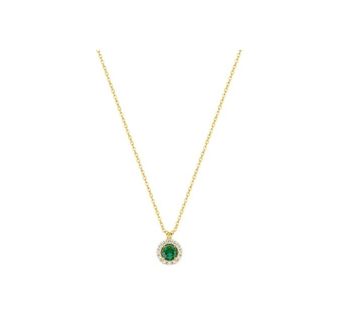 COLLAR ESMERALDA Y ORO 9K 1,45 GR