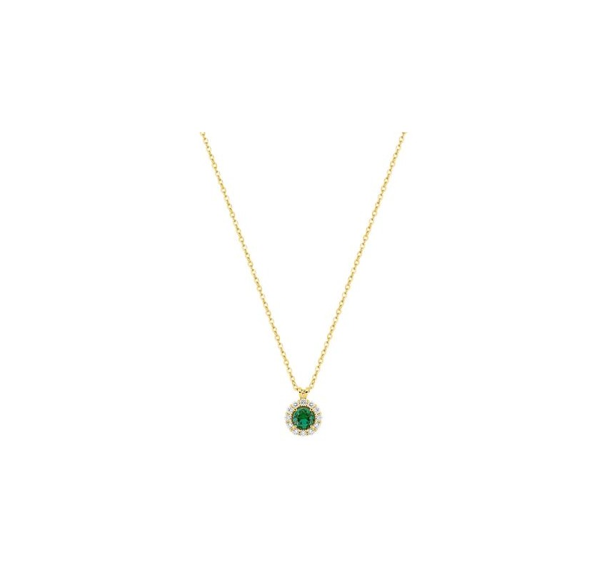 COLLAR ESMERALDA Y ORO 9K 1,45 GR