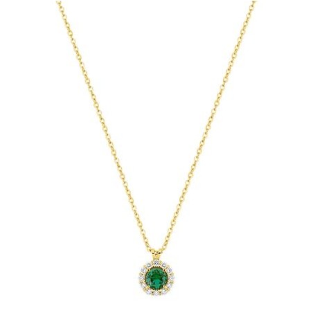 COLLAR ESMERALDA Y ORO 9K 1,45 GR