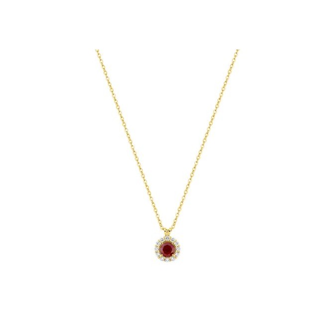 COLLAR RUBI Y ORO 9K 1.55 GR