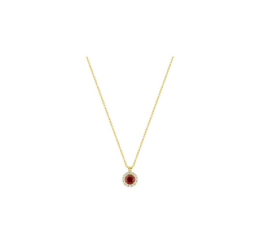 COLLAR RUBI Y ORO 9K 1.55 GR