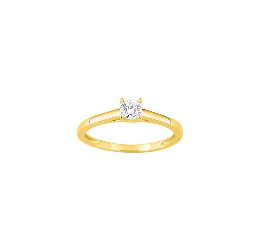 ANILLO ORO 9K SOLITARIO DIAMANTE SYNT. 0.25K,1.45GR T.16