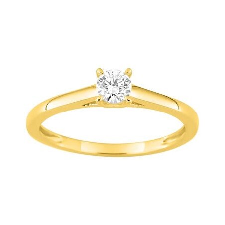 ANILLO ORO 9K SOLITARIO DIAMANTE SYNT. 0.25K,1.45GR T.16