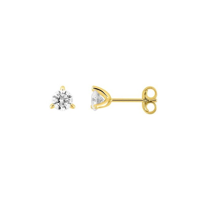 PENDIENTES ORO 9K DIAMANTE SYNT. 0.50K, 0.50GR