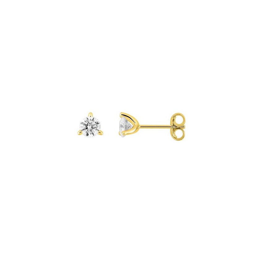 PENDIENTES ORO 9K DIAMANTE SYNT. 0.50K, 0.50GR