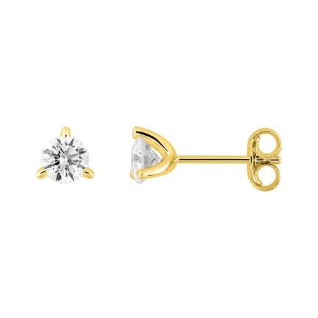 PENDIENTES ORO 9K DIAMANTE SYNT. 0.50K, 0.50GR