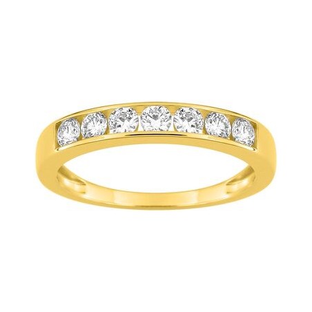 SEMIALIANZA ORO 9K DIAMANTE SYNT. 0.50K, 1.60GR T.16