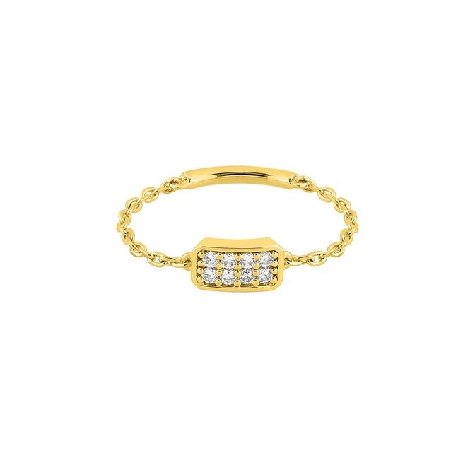 SORTIJA PLATA DORADA CIRCONITA