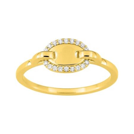 SORTIJA PLATA DORADA CIRCONITA