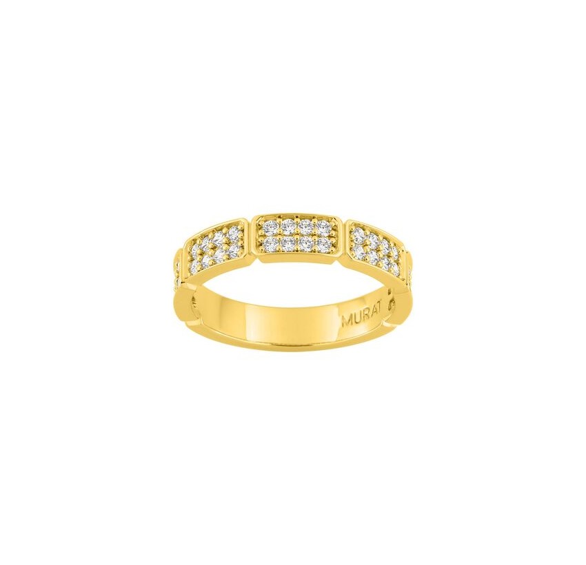 SORTIJA PLATA DORADA CIRCONITA