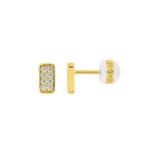 PENDIENTES PLATA DORADA CIRCONITA