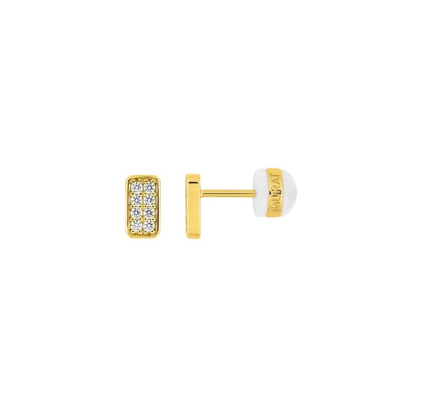 PENDIENTES PLATA DORADA CIRCONITA