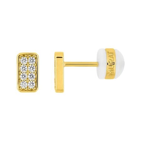 PENDIENTES PLATA DORADA CIRCONITA