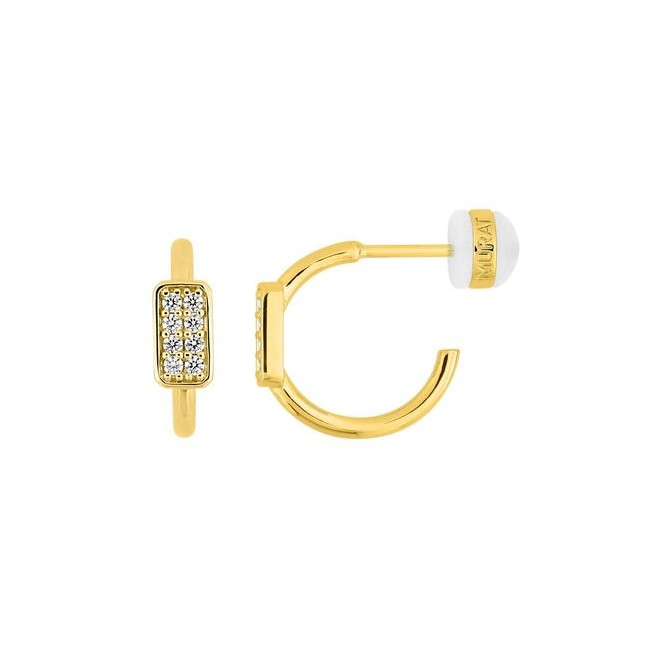 PENDIENTES PLATA DORADA CRIOLLA CIRCONITA