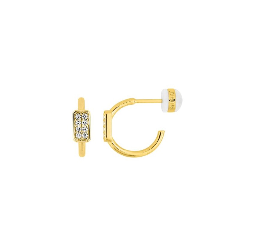 PENDIENTES PLATA DORADA CRIOLLA CIRCONITA